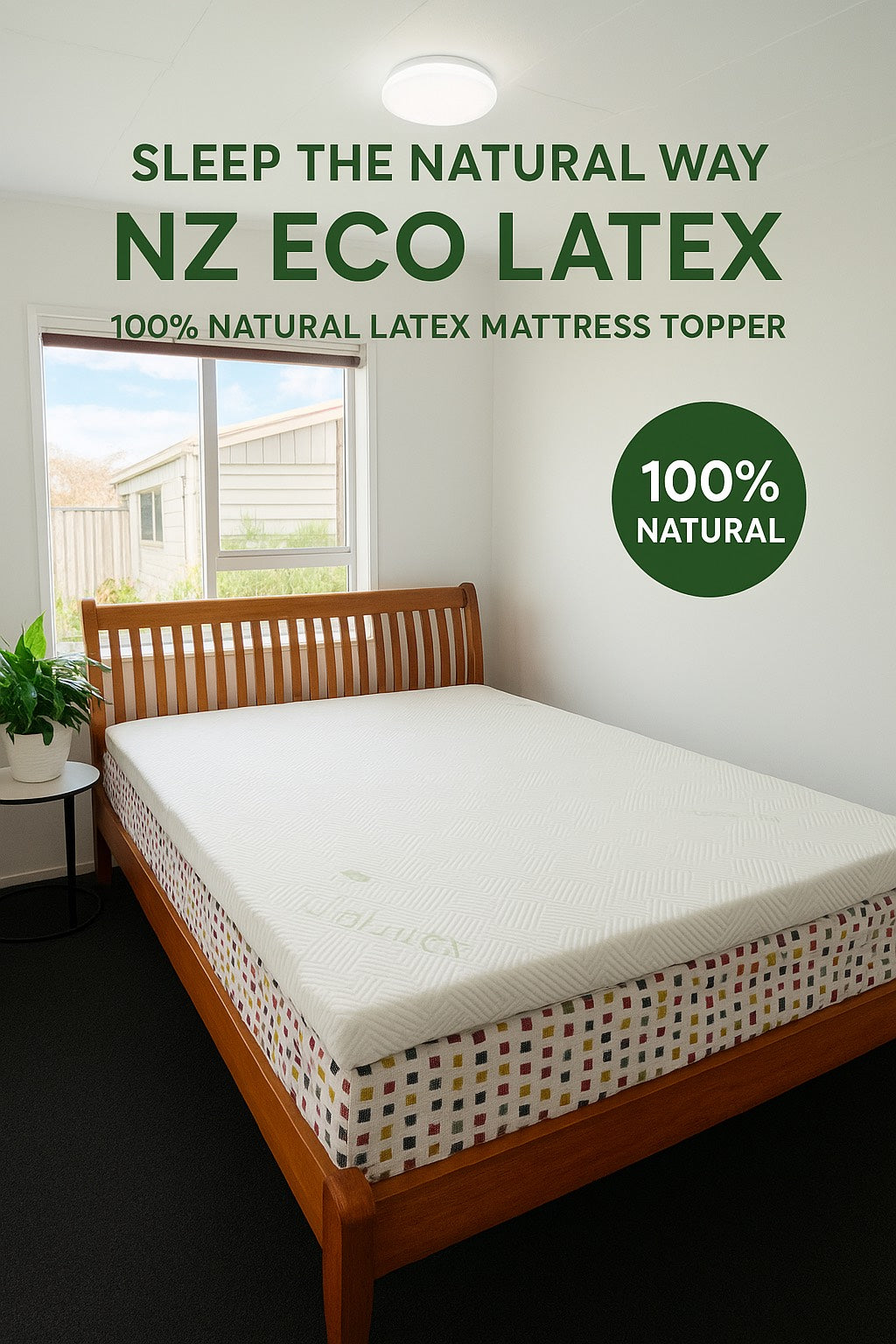 NZ EcoLatex Organic Natural Latex Mattress Topper