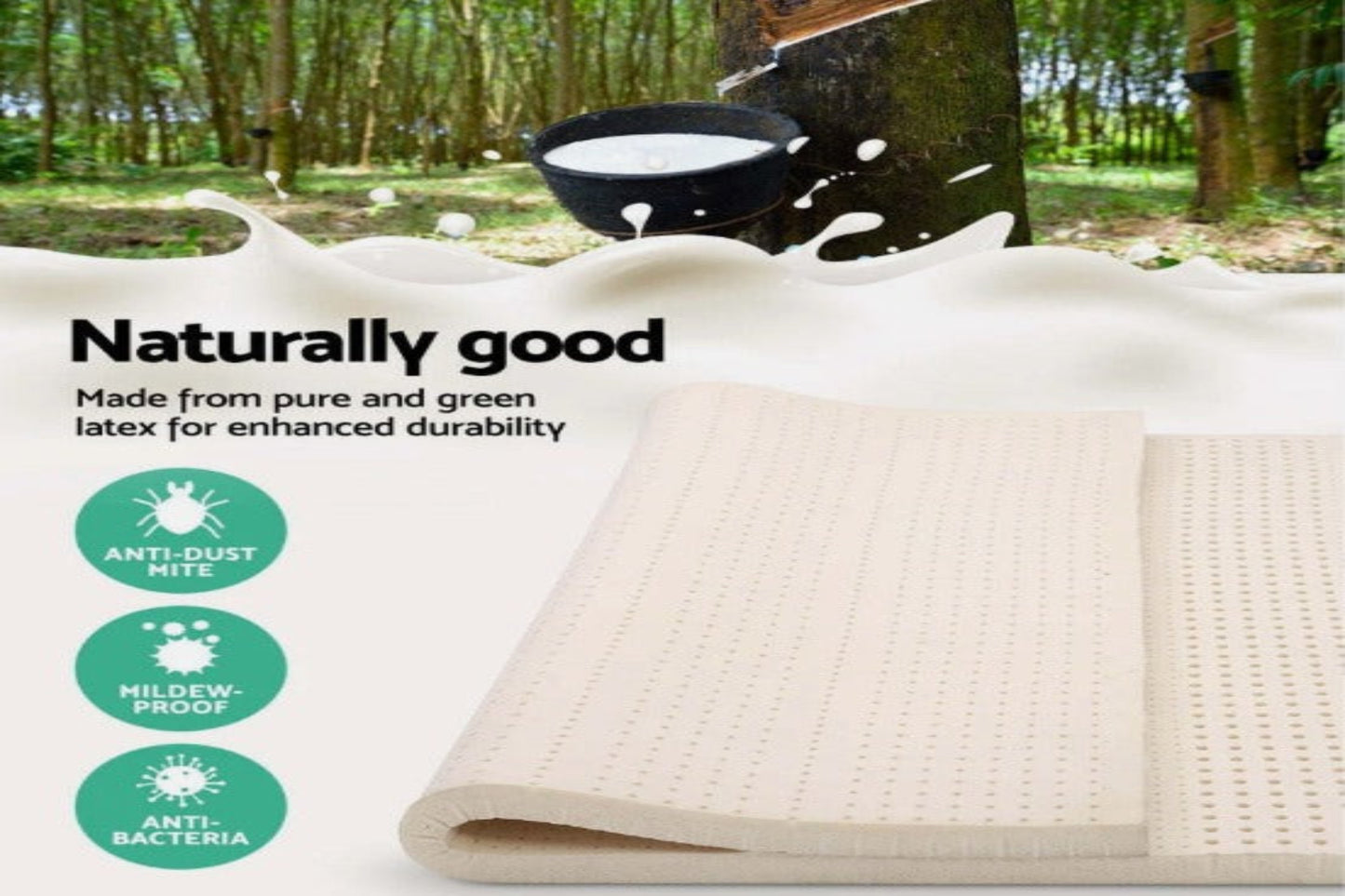 NZ EcoLatex Organic Natural Latex Mattress Topper